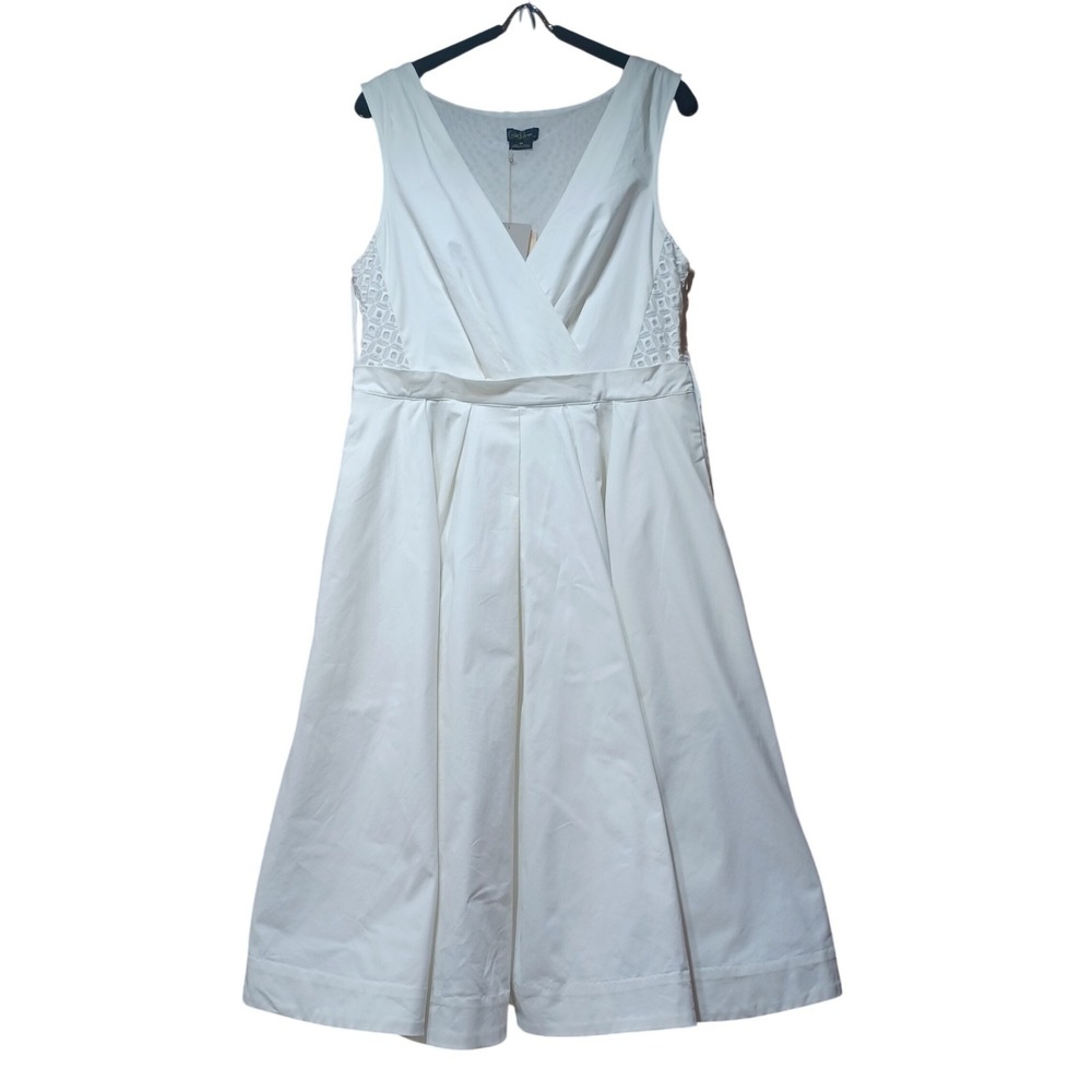 Anthropologie Collette Dinnigan White Pleated Trellis Dress 10 Bride Party‎ Grad